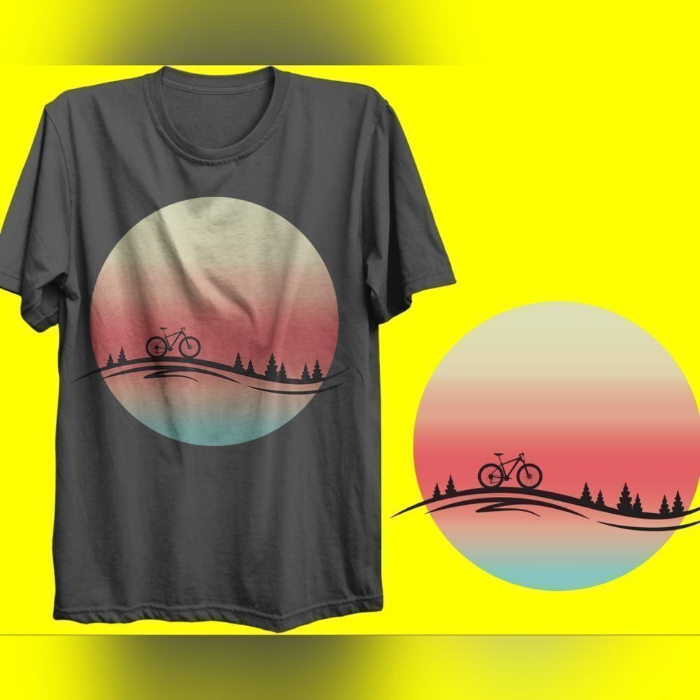 Bicycle Short Sleeve T-shirt Apparel Unisex Size Bike Enthusiast Theme